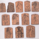 Shogi pieces found during a dig at the Kôfuku-ji in 1993